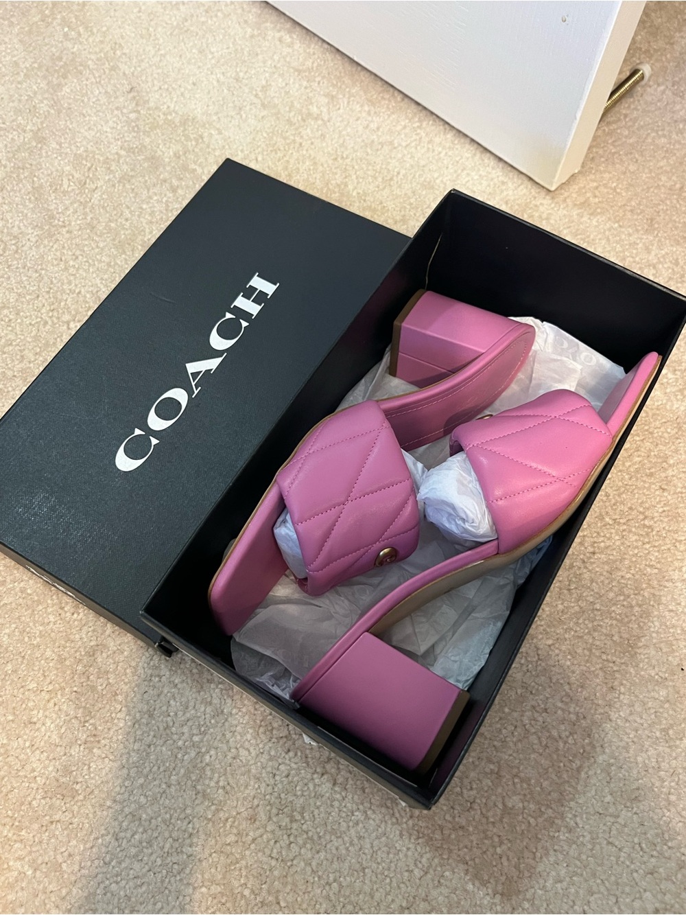 Coach Pink Block Heels - Picture 6 of 6